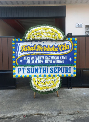Papan Bunga Duka di Cileungsi